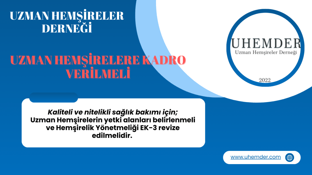 NİTELİKLİ SAĞLIK HİZMETİ İÇİN UZMAN HEMŞİRE KADROSU&nbsp;ŞART